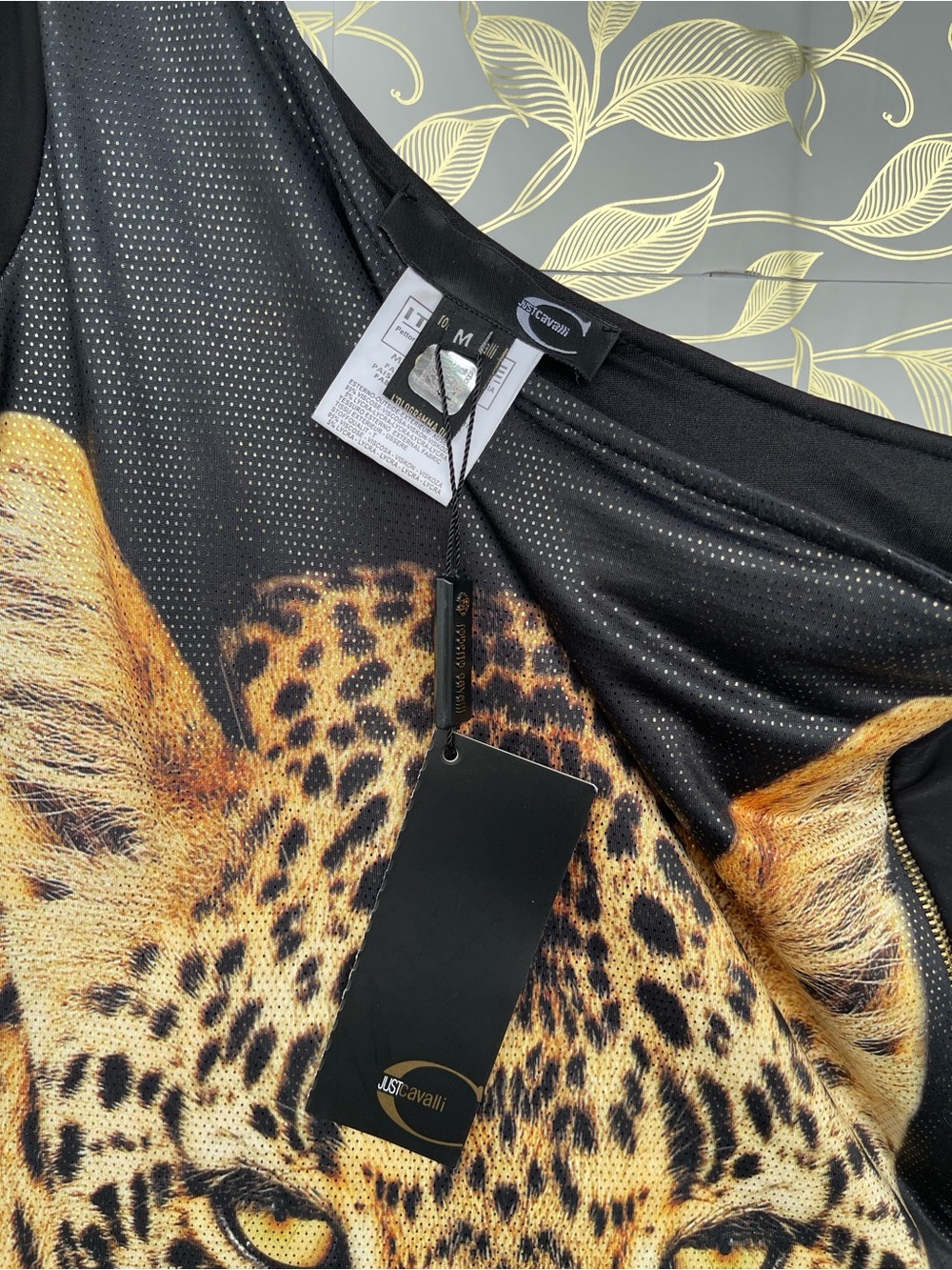 Just Cavalli Mob Wife Leopard One Shoulder Asymmetric Dress M New Italy - Picture 11 of 15